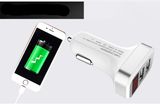 Dual USB Car Charger with Screen Display