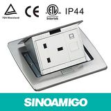 IP44 Flip up Floor Box/Floor Sockets with BS Poower Socket+CAT6