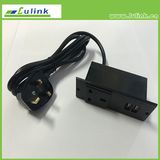 2m Long UK Plug Dual USB Universal Power Socket, Extension Socket with 2 USB Output