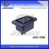 Jhac-02mx 3 Pins AC Power Socket/ PA66 Connector/ Connectors