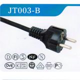 European VDE Approval AC Power Cable with Plug (JT003-B)