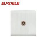 High Quality Aluminum Brushed White TV and Satellite Socket