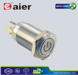 12V Illuminated Push Button Switch, Power Switch (LAS2-16F-11EP)