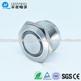 Qn22-D1 22mm Ring Type Momentary Flat Head Pin Terminal Metal Push Button Switch