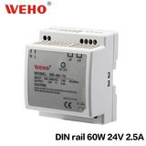 60W Small Volume Single Output Input 220V AC 24V DC DIN Rail Power Supply