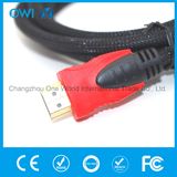 Two-Tone Metal Assembly HDMI 19pin Plug to Plug Cable Red & Black