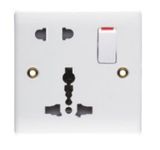 13A Switch Functional Sockets, 16A 2pin Socket, Universal Type, with Neon Light