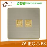 Electrcial Wall Double Computer Socket/ Double Tel Socket