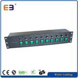 19 Horizontal 2u C13 & C19 Power Strip, Each Socket with Green Switches