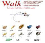 RF Cable Assembly: TNC Female Straight Bulkhead to U. FL/Ipex Female Right Angle with 1.13mm (D) Cable, TNC Connector Cable