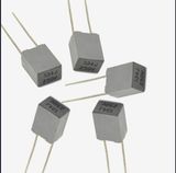 Gray Blue Yellow Mini Box 5mm Metallized Polyester Film Capacitor Tmcf07