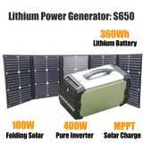 Portable Power Station with 100W Foldable Solar Panel
