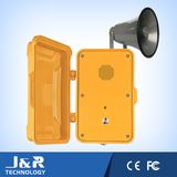 J&R Weatherproof Telephone, Loudspeaker Broadcasting Telephone with Horn