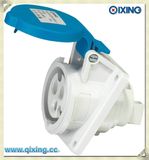 Ceeform IP44 230V 3p Blue Flush Mounted Socket Angle Type