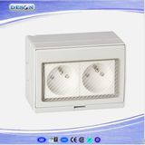 IP55 2 Gang Waterproof Electric France Wall Socket