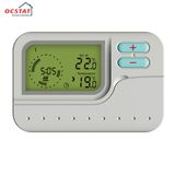 LED Blue Backlight Water Heating Room Thermostat with HVAC System