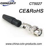 CCTV Male Solderless BNC Connector for Rg59 Cable with Boot, 6.1mm (CT5027)
