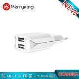 Beautiful Design EU Plug Dual Port 5V 2.4s USB Wall Charger with Ce