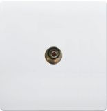 British Standard White One TV Socket Flat