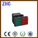 One Flush Green and One Projecting Red Pushbutton Switch