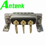3W3 Male/Female Right Angle Connector with Mounting Screw and Board Lock