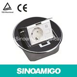 Round Resin Plate Pop-up Floor Box with German Socket