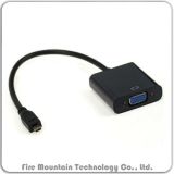 Micro003 Black Micro HDMI to VGA Adapter Converter Cable