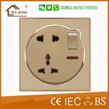 Economic 5pin Universal Socket with 1gang 1way/2way Switch