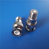 Zinc Coated Nickel BNC Male to F Female Connector (B-052)