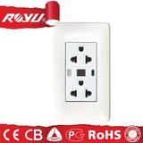 250V Fixed Leakage Protection Wall Multi Socket with Indicator Lamp