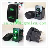 Electrical Rocker Switches 2-LED Bulb Lighting with Laser Engraving Legend
