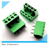 4 Pin 5.08mm Pitch Right Angle Terminal Block Connector Green