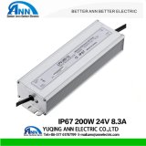 200W 24V AC/DC Waterproof LED Power Supply, Switching Power Supply, IP67