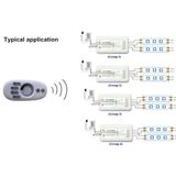 Plastic Shell 2.4G 4 Zone Touch LED Controller