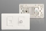 Widely Use 16A 250V Electric Switch TV Socket with Tel