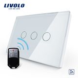 Livolo Home Remote Control Touch Glass Wall Light Switch (VL-C303R-81/82)