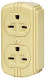 15A, 125VAC, 6-15r, Surface-Mount Duplex Electrical Socket