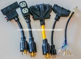 12/3 Rugged Lighted Grounded Pigtail Power Cord - 12AWG 125VAC 15AMP