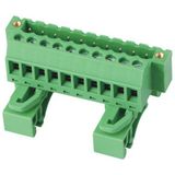 Plug-in Terminal Block with DIN Rail (WJ2EDGUVKM-5.08mm)