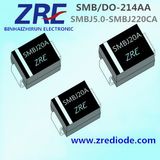 600W Surface Mount Smbj5.0 Thru Smbj220ca Tvs Diode SMB/Do-214AA Package
