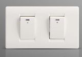 2 Gang on/ off Switch with LED Indicator