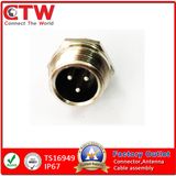 Gx12 Receptacle Male Panel Side Connector