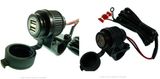12V Motorcycle Bike Handlebar Dual USB Power Socket