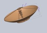 0.9m Aluminum/Carbon Fiber Vsat Antenna Reflector