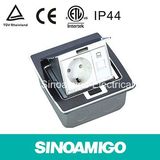Black Resin Cover Pop up/Flip up Floor Socket with Us Receptacle/Schuko Socket