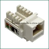 Cat5e CAT6 UTP Keystone Jack 90 Degree for Information Outlet