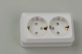 European Style Socket Double with Earthing 1128X