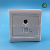 Wall TV Socket White Color Socket Electrical Socket PC Socket Plastic Socket