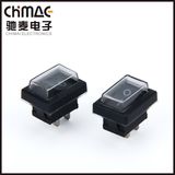 Black Electric Switch Power Switch with Lamp