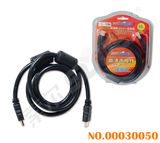 Suoer 1.5m Golden Connector HDMI to HDMI AV Cable 1.4V Black Injection Molding (AV-HD01-1.5m-Gold-1.4V-Black Injection-Double Loop)